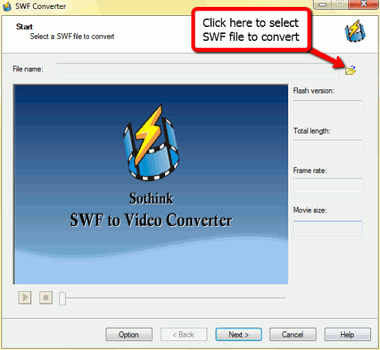 Add SWF files to convert