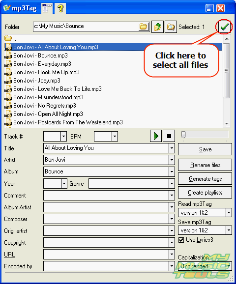 Select files with missing or incorrect ID3 tags