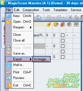 Export a score list