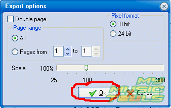 Settings for the saved image