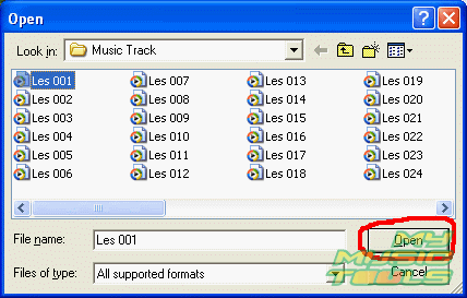 Select an mp3 file